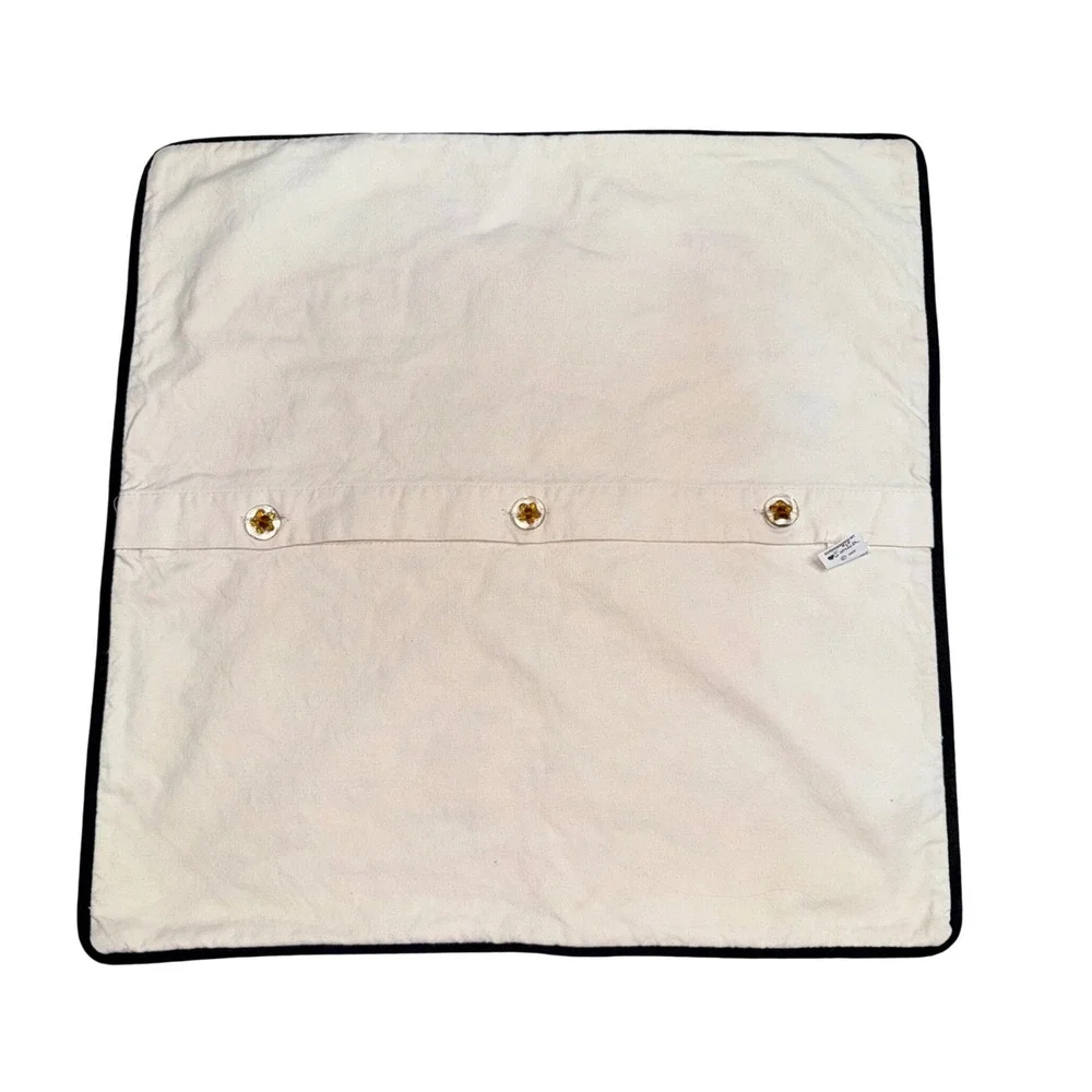Catstudio Michigan State Hand Embroidered Pillow Cover Unisex 19x19 Cream Good